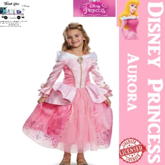 Sleeping Beauty Aurora Prestige Disney Princess Costume XS 3T-4T🆕⌚🏃⚡💨🚚 - Picture 3 of 16